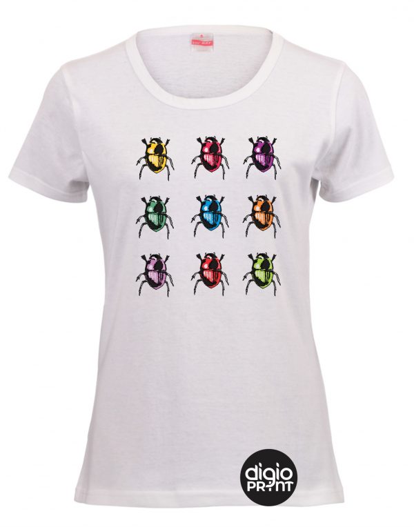 Beetles multi ladies fitted t-shirt