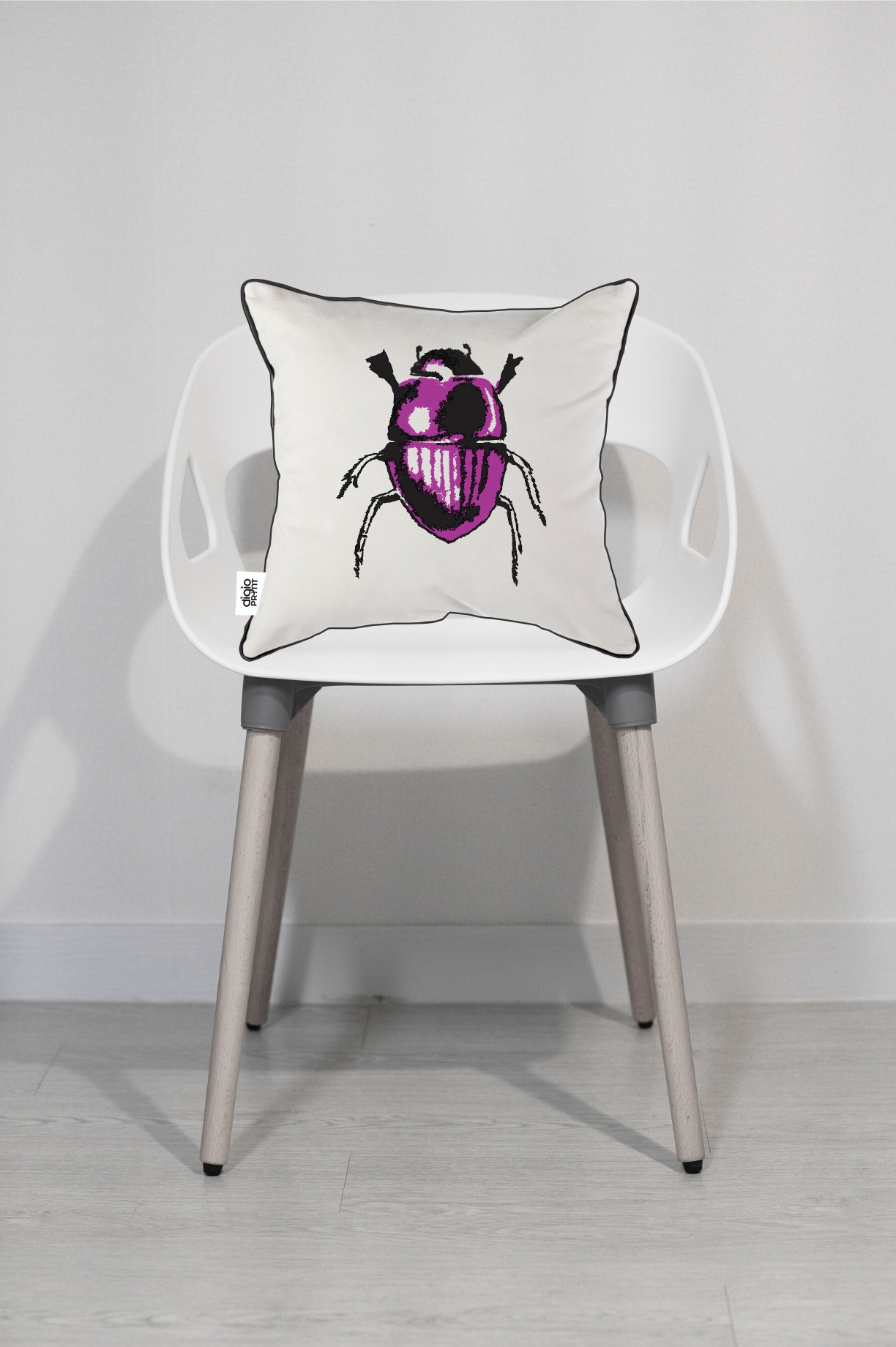 Beetles single cushion cover